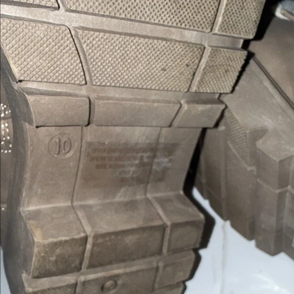 Charlotte Russe Taupe Lace-Up Faux Fur Combat Boots - Picture 8 of 9